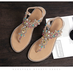 Sandals with colorful diamonds and sandals