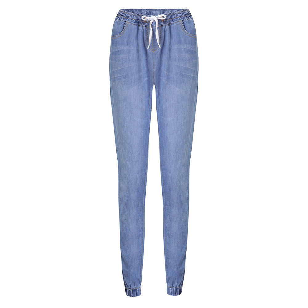 Casual Stretch Jogger Pants for Women – Elastic Waist with Drawstring