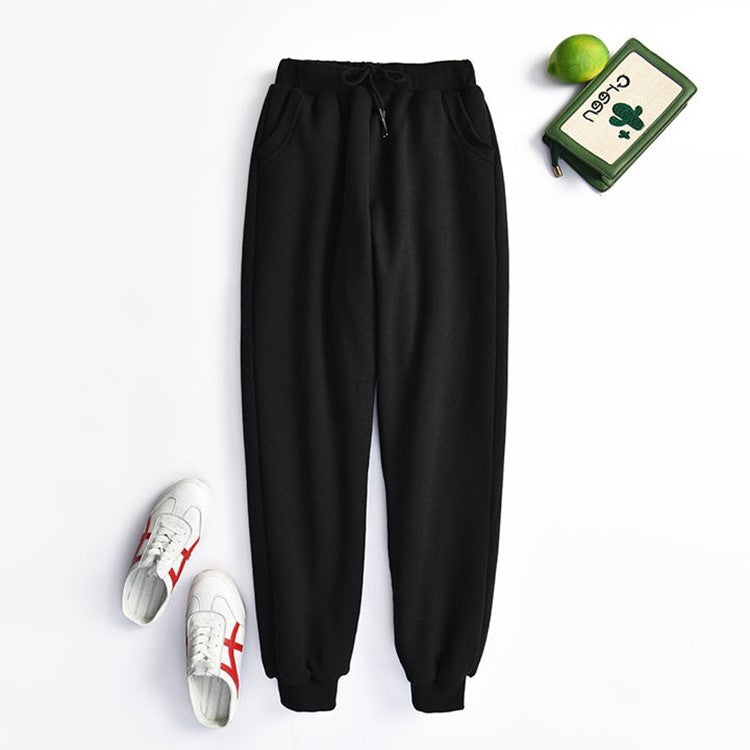 Lamb velvet sweatpants women autumn and winter plus cashmere sweatpants cotton trousers