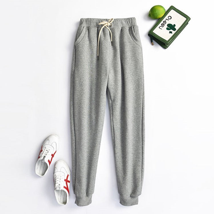 Lamb velvet sweatpants women autumn and winter plus cashmere sweatpants cotton trousers