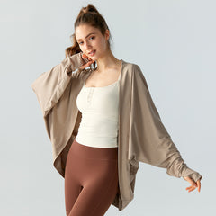Casual Laid-back Style New Shawl Cardigan Long Sleeve Coat - Hat