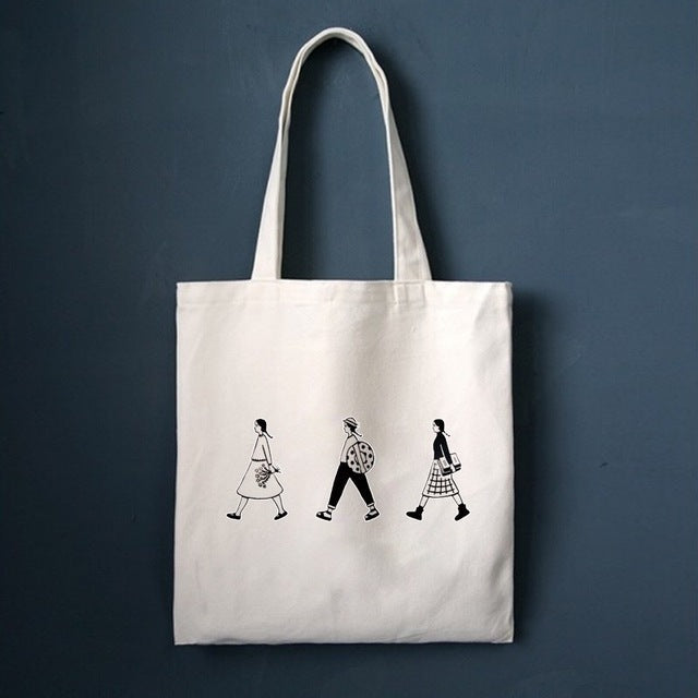 Canvas Tote Black/White