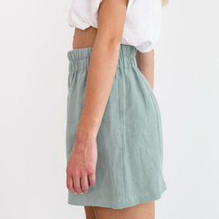 Casual Cotton Linen Shorts Elastic Waist Loose