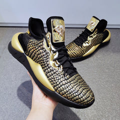 Snake print color block fashion casual shoes