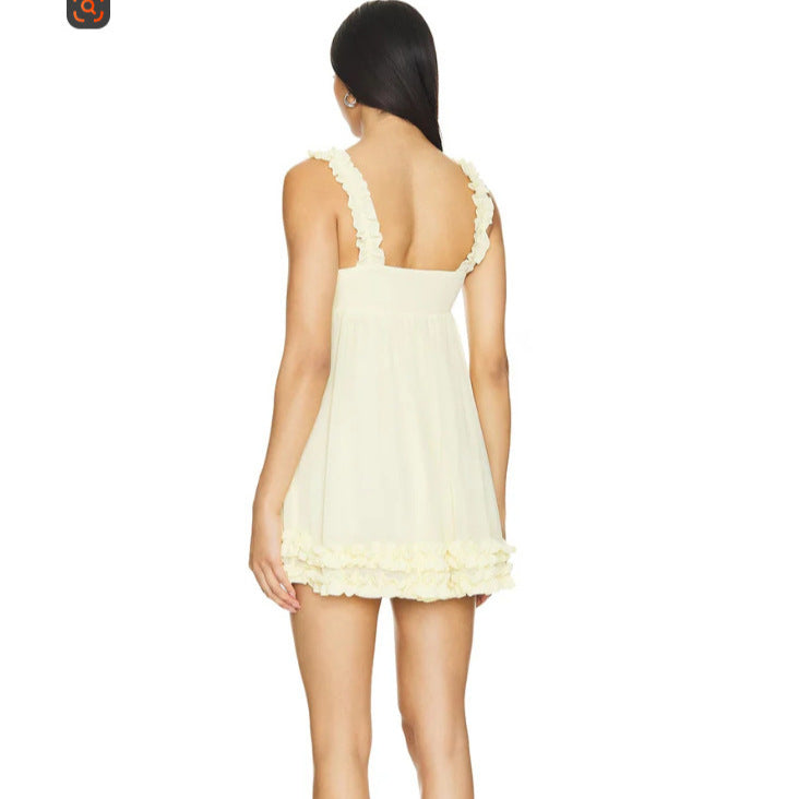Wear Tube Top Backless Ruffled Strap Dress