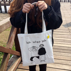 Canvas Tote Black/White