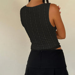 Trendy Texture Fabric Irregular Vest Top