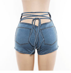 Plus Size Women's Boho Summer Outfit – Sexy Tie-Up Vacation Style with Elastic Fit, Cowgirl-Inspired Look