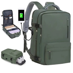 Men’s Travel Backpack – Airline Approved Carry-On with Laptop & Shoe Compartment