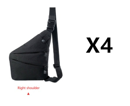 Multi-function Storage Gun Bag Close-fitting One-shoulder Anti-theft Bag - Black / Right 4PCS - Clothing