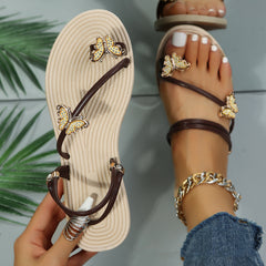 Women's Fashion Simple Butterfly Set Toe Sandals