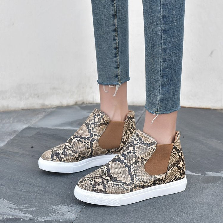 Leopard print platform fashion casual shoes