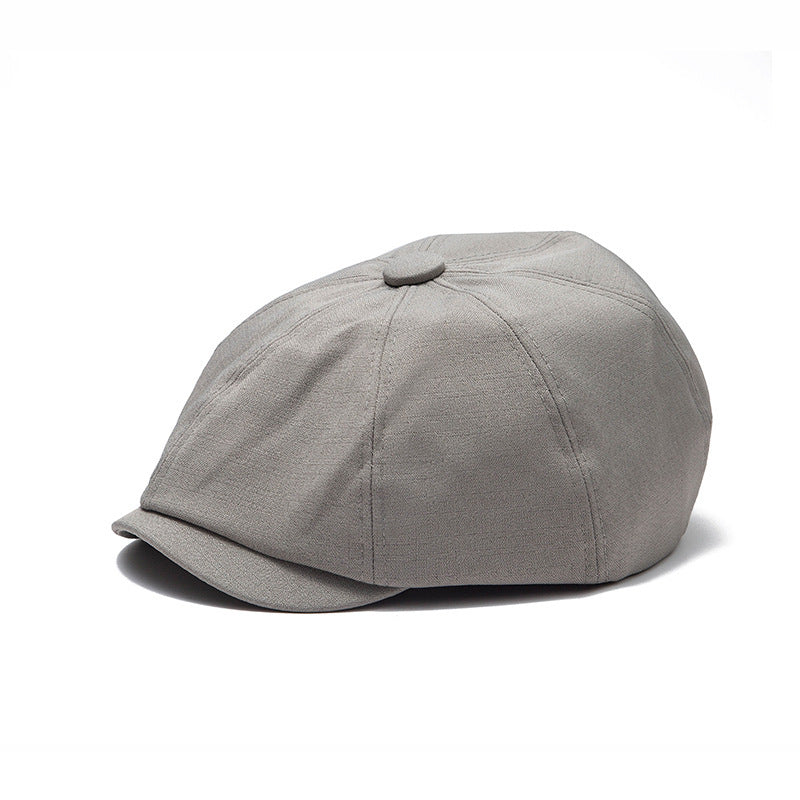Japanese Short-brimmed Retro Wild Forward British Casual - Grey / One size - Hat