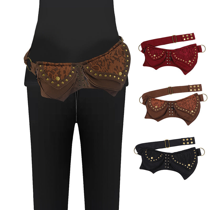 Vintage Waist Chest Bags Women Crossbody Bag Waistpack Outdoor Mobile Storage - Clothing