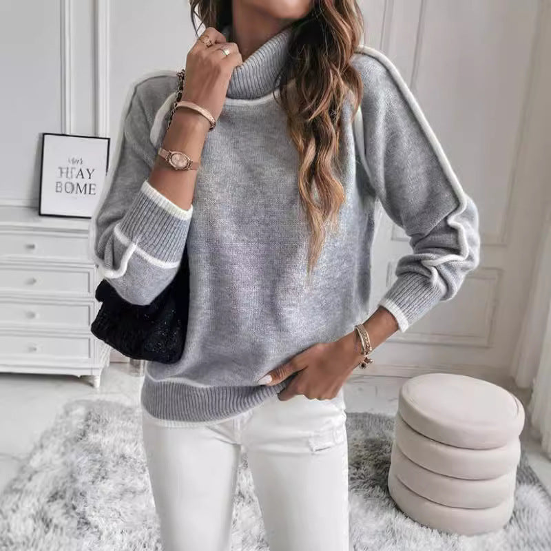 Knitwear Women's Long-sleeved Pullover Turtleneck Sweater