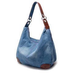 Denim Shoulder Bag - 01Light Blue / Large - Clothing