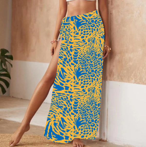 Women's Beach Half-length Skirt With High Slits