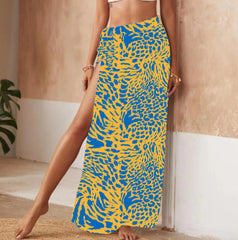 Women's Beach Half-length Skirt With High Slits