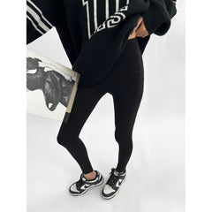 Women's Black Versatile Slim Leggings
