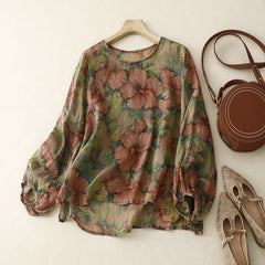 New Retro Digital Printing Top For Women