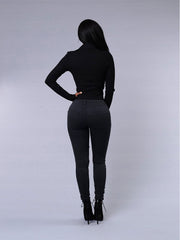 Women’s Distressed High-Rise Jeans – Slim Fit, Stretch, Boyfriend Style