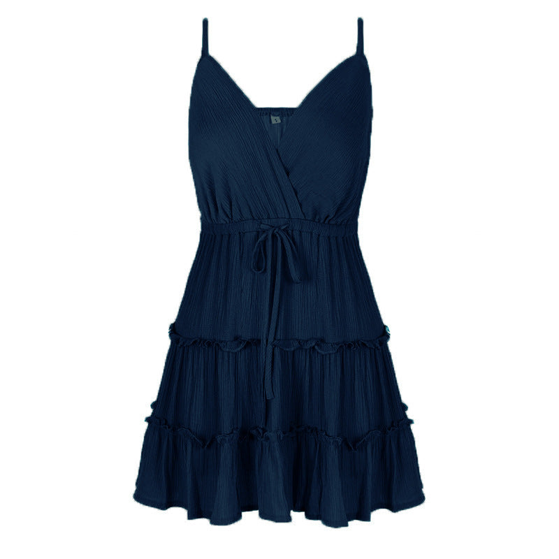 European and American sexy floral dress
