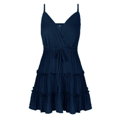 European and American sexy floral dress