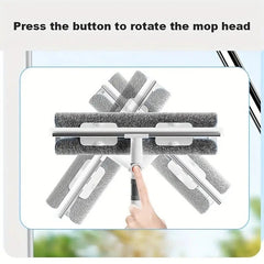 2-in-1 Glass Wiper Window Cleaning Tool – Plastic & Stainless Steel for Home Use