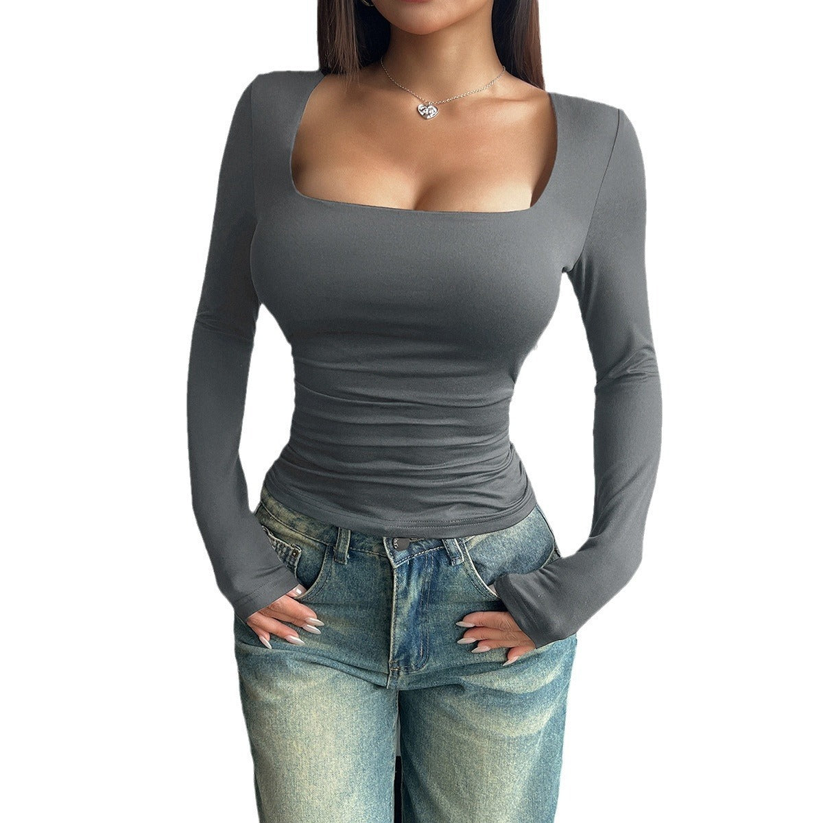 Pullover Tight Casual Fashion Tops Women - Clothing
