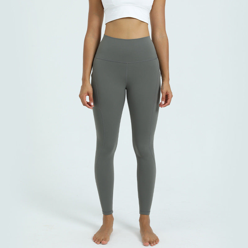 Pocket High Waist Buttock Lifting Yoga Clothes Elastic Abdominal Compression Tight Sweatpants