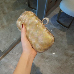 Evening Clutch Bags Diamond-Studded Evening Bag With Chain Shoulder Bag - Clothing