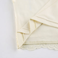 Double Layer Vest With Large V-neck Lace