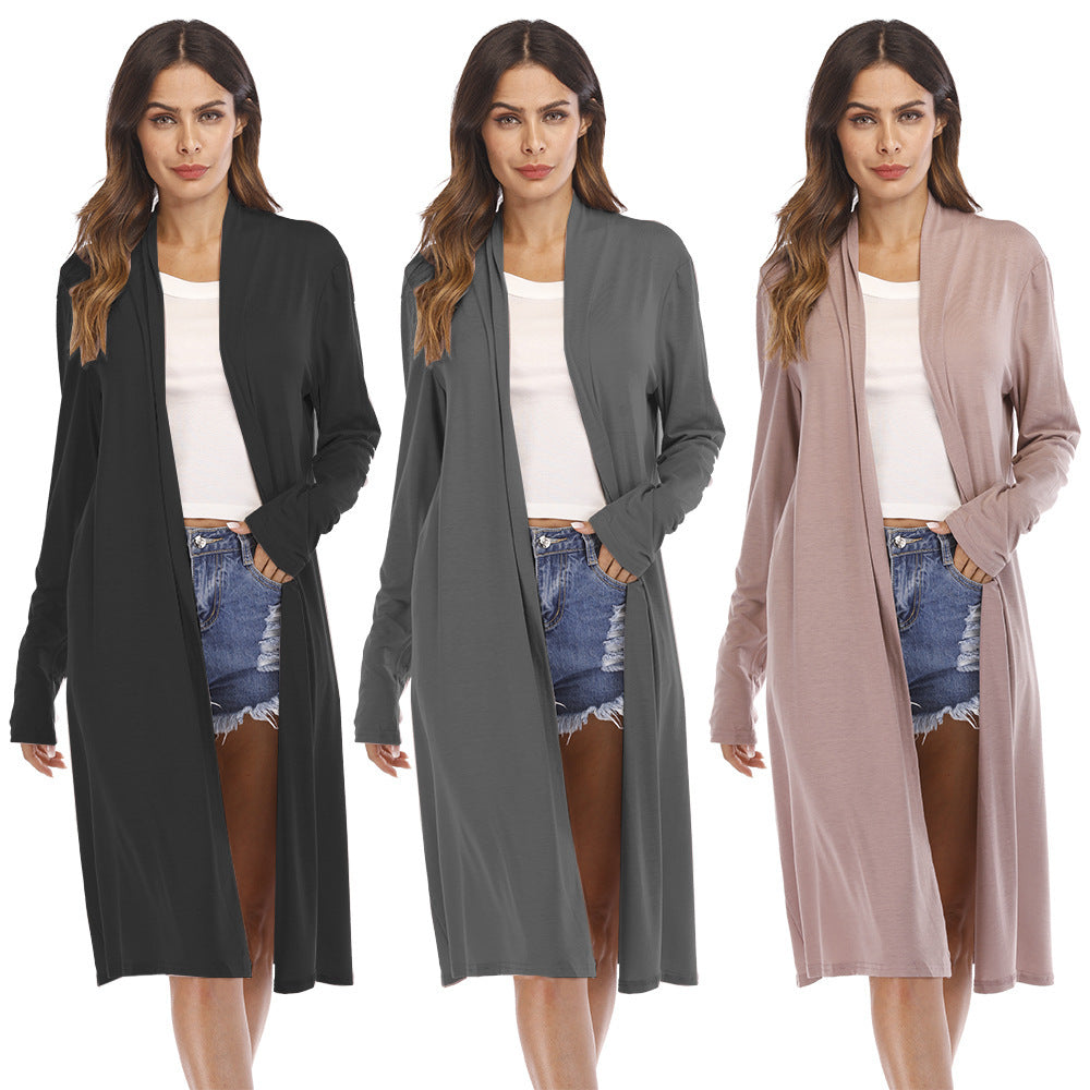 Cardigan Long Sleeve Loose Oversized Jacket Women’s Top - Hat