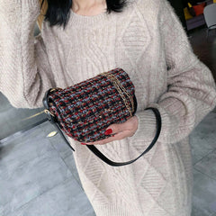 Checked shoulder bag - Clothing