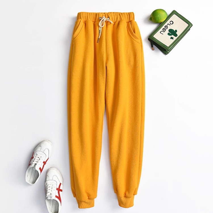Lamb velvet sweatpants women autumn and winter plus cashmere sweatpants cotton trousers