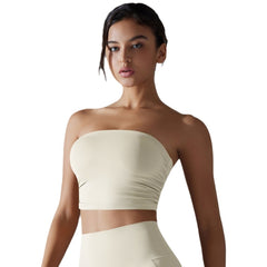 New Solid Color Chest Wrap Yoga Clothing Top
