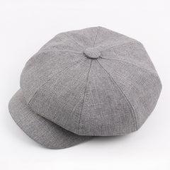 Autumn And Winter Cotton Hat Man Octagonal Korean Monochrome Outdoor Sunshade Wholesale Beret Lady Painter - Hat