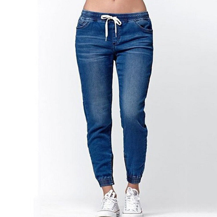 Casual Stretch Jogger Pants for Women – Elastic Waist with Drawstring