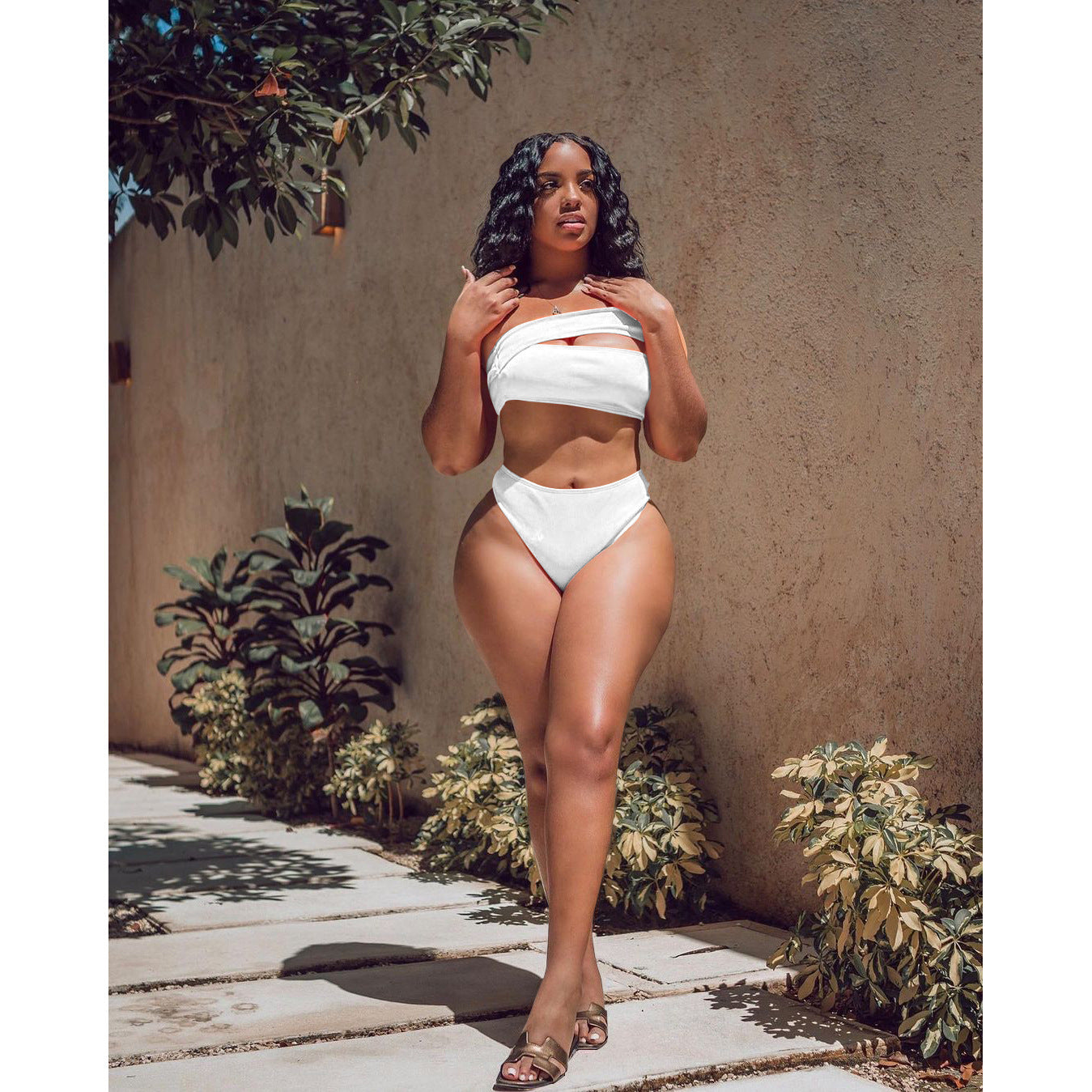 Split Swimsuit Women's Beach Solid Color Holiday Bikini
