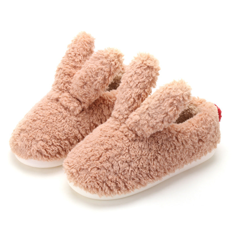 Warm And Non-slip Cute Rabbit Ears Ladies Cotton Shoes