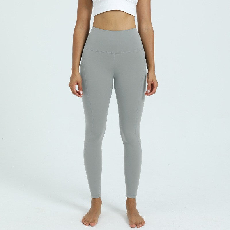 Pocket High Waist Buttock Lifting Yoga Clothes Elastic Abdominal Compression Tight Sweatpants