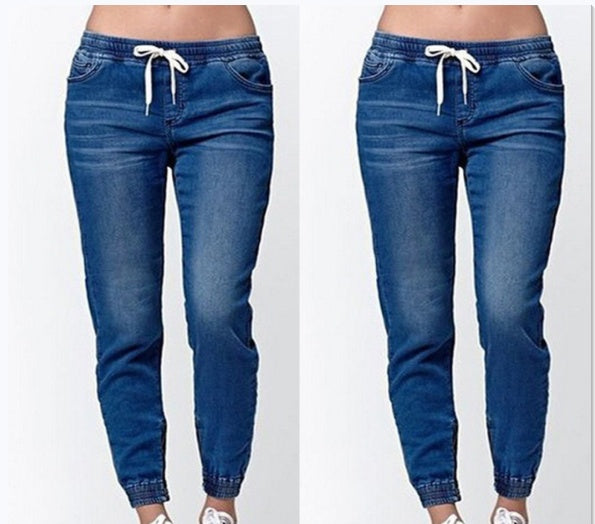 Casual Stretch Jogger Pants for Women – Elastic Waist with Drawstring