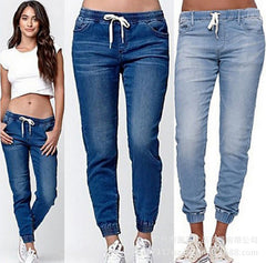 Casual Stretch Jogger Pants for Women – Elastic Waist with Drawstring