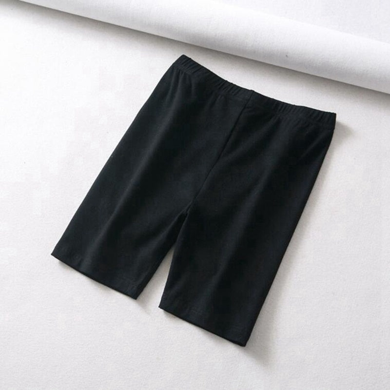 Women's Biker Shorts – Cotton Blend in Neon Green and Black