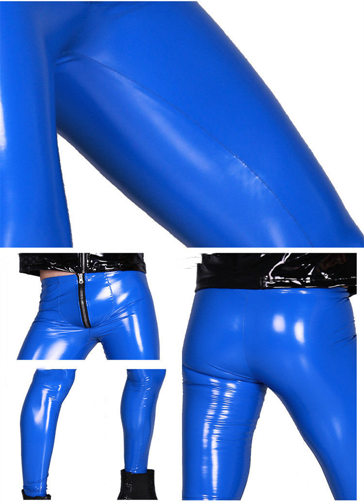 Casual Trousers Latex Ammonia PU Leather Pants Skinny Jeans