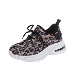Leopard Print Women's Shoes Platform Platform Casual Sneakers