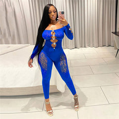 Autumn Women's High Waist Pants Short Bodysuit
