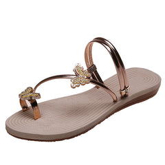 Women's Fashion Simple Butterfly Set Toe Sandals