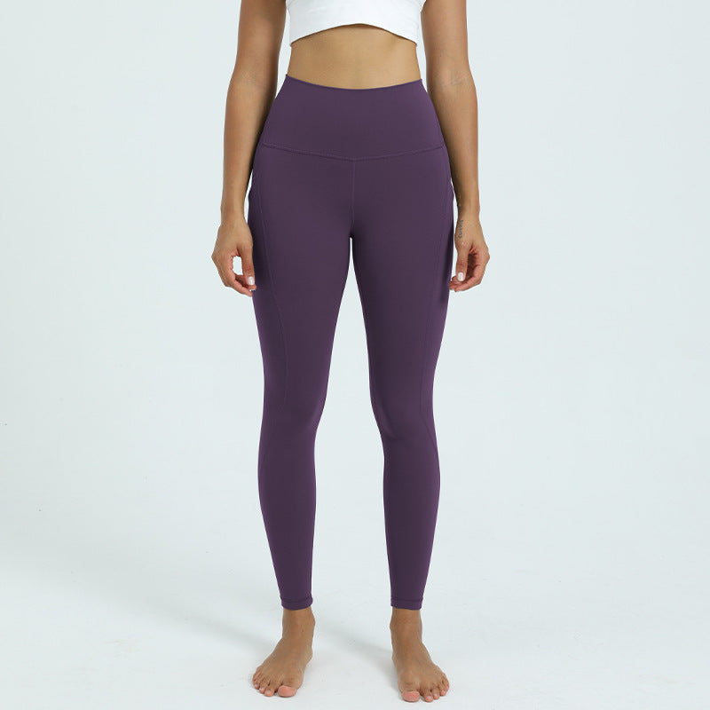 Pocket High Waist Buttock Lifting Yoga Clothes Elastic Abdominal Compression Tight Sweatpants