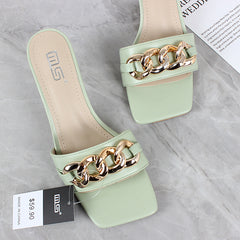 New Simple Stiletto Slippers Women